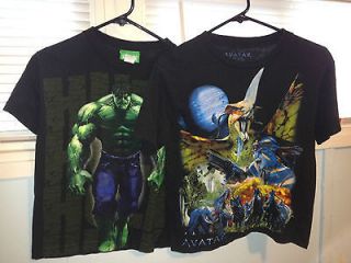 The Incredible Hulk & Avatar Boys T shirt Size Large