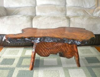 Redwood Burl Coffe Table, exotic, wood working, furniture, art, TB001