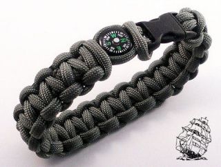 Paracord Survival Bracelet with Liquid Filled Compass z