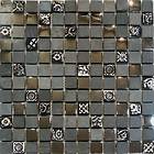   Silver Dark Gray Black Slate Stone 3D Decor Insert Mosaic Tile Spa