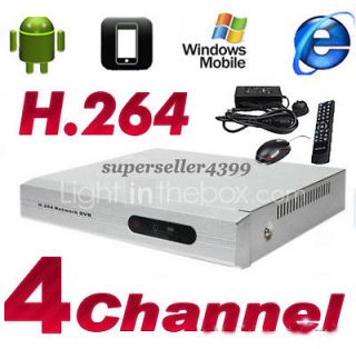   Video 4 CH 4 Channels H.264 CCTV Real Time Security DVR Record System