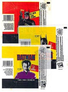 Batman 3 large bubble gum card wrappers (no gum,card)