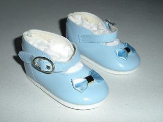 Fits 18 Inch Tiny Tears DollLight Blue Patent Mary Janes w/BowItem 