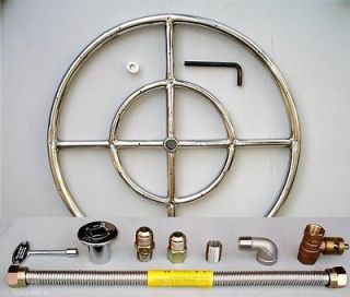   18 24 30 36 Stainless Steel Fire Pit Burner Ring KIT Natura gas