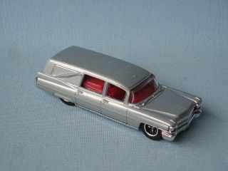 Matchbox 1963 Cadillac Hearse Silver Body Goth Funeral Toy Model Car