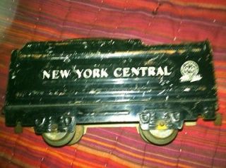   CENTRAL Marx Train Toy vintage blk coal car metal old good wheels Xmas