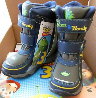 Disney Pixar Toy Story 3 Light Up Boys Winter Snow Woody Buzz Boots 