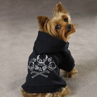 SMALL toy chi yorkie poodle DOG HOODED SWEATSHIRT SWEATER clothes 