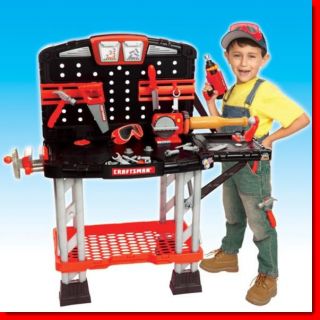 Kid Boy Craftsman Children Pretend Toy Stand Project Work Bench Shop 