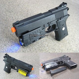   Airsoft Spring Handgun Pistol Air Soft Toy Gun W/ Laser, Light & BBs