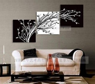   Abstract Huge Art Oil Painting On Canvasblack white TREE(No Framed