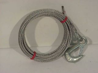 Winch Cable w/ Hook   3/16 x 25