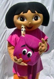   Cartoon Explorer Girl Dora Mascot Costume Cosplay Cloth Adult Size