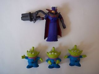   of 3 Disney Pixar Toy Story Figures~Emperor Zurg & 3 Little Green Men