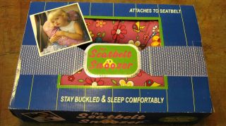   Seatbelt Snoozer Little Girl Pink Floral Child Car Travel Pillow NEW