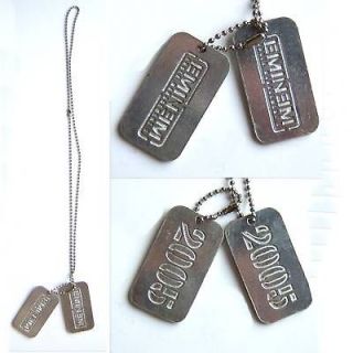 Newly listed EMINEM ANGER MANAGEMENT 3 2005 DOG TAGS NECKLACE NEW 