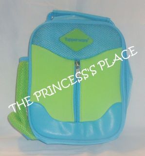 Tupperware Lunch Bag Blue & Green On The Go Boys Kids Snack Toy 