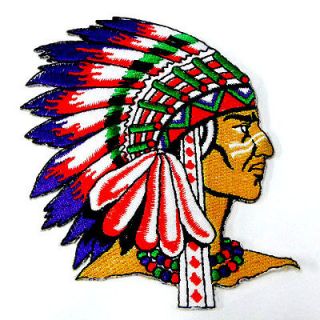1pcs Indian Native American Tribe Chief 4 Iron On Patch Embroidered 