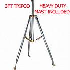 FT Universal Satellite Dish Tripod Stand Mast Balcony RV Camper 