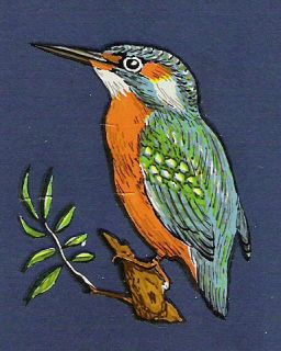 KINGFISHER BIRDS CRAFTS DECALS TRANSFERS x20(Small)