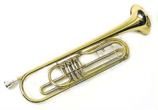33% Off   New Selman Brass Rotary Bass Trumpet w/Case, Mouthpiece 