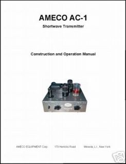 Ameco AC 1 Assembly & Operation Manual