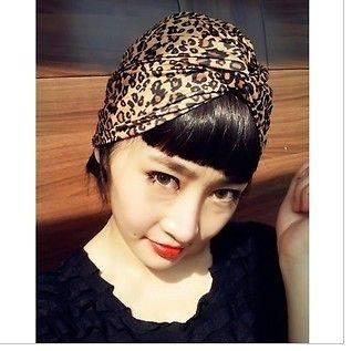 free ship fashionable lady Leopard Turban hair band Headband (1089)