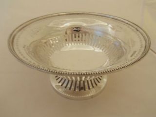 Walker and Hall Large Antique English Sterling Silver Fruit Bowl 