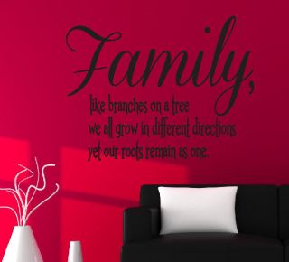   Quote Wall Decal Home Decor Art Lettering Like Branches on a tree