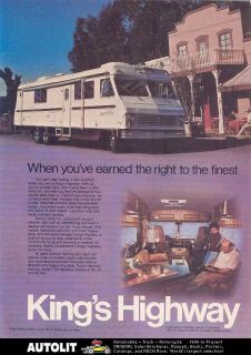 1976 Kings Highway RV Motorhome Ad Dodge Xplorer 212