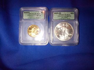   EAGLE MILLENNIUM COIN SET MS69 2000D Sacagawea Burnished 75k Minted