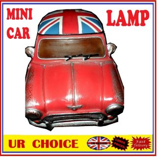   TABLE LAMP RED LIT WITH UNION JACK DESIGN NIGHT LIGHT CHILDREN ROOM