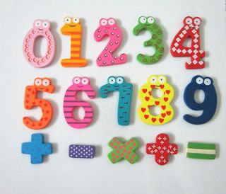 Baby 15x Wooden Magnet Letters Alphabet fridge Magnet Number 
