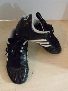   Black and White Adidas Soccer Turf Shoes Cleats USA Size 12 Toddler