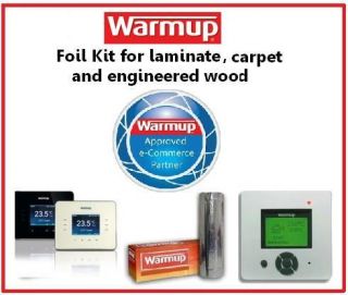 Warmup Underfloor Foil Heating Kit for Laminate/Carpet/Wood/Vinyl Inc 
