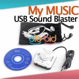 New USB My Music Sound Blaster USB External Audio Card