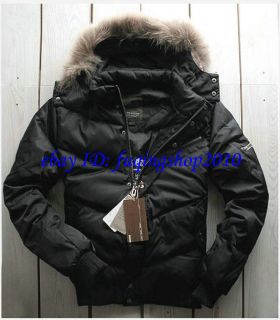 New Fashion Black Men Parka 90% Down Winter Warm Hoodie Coat Jacket 