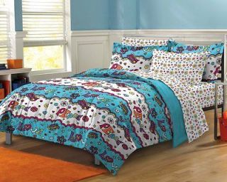   Nine Teen Girls Peace Love Bedding Comforter Sheet Set Twin, Twin XL