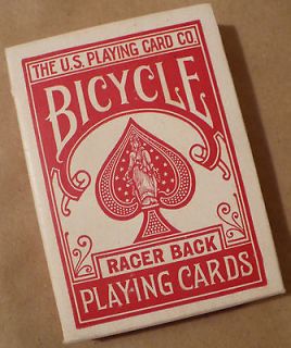 Vtg US Playing Cards Bicycle #808 Sealed Box Stamp Racer Back Ivory 