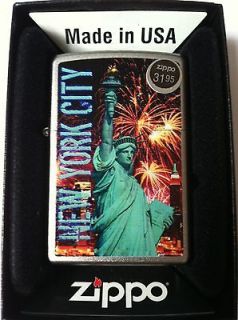 Zippo Collectible Lighter New York City Statue of Liberty & Fireworks