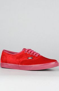 VANS AUTHENTIC LO PRO RED VELVET RHODODENDRON SHOES MENS 7.5 WOMENS 9 