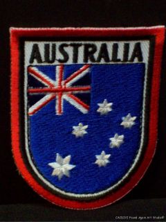 Vtg Australia Flag Union Jack Embroidered Patch Souvenir Travel Badge