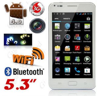   Unlocked Touch Screen 5.3 MTK6575 Android 4.0 3G+GSM Mobile Phone