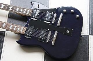 Vintage Deep Blue Double neck 6/12 electric Guitar #379