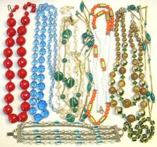vintage art deco beads necklace