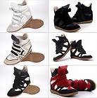NEW Women Velcro Strap High TOP Invisible High Sneakers Shoes Wedge 