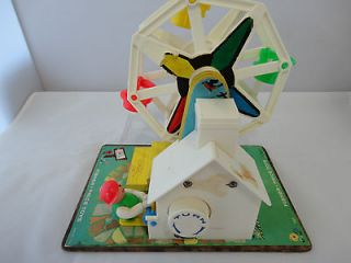 Vintage Little People Fisher Price Ferris Wheel Music Box Toy Good Old 