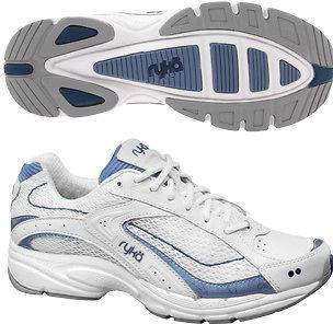 New Ryka Womens Sportwalker Advance Walking Shoes 8 M White Blue