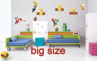 Newly listed HUGE VINYL wall stickers super mario game kids room decal 