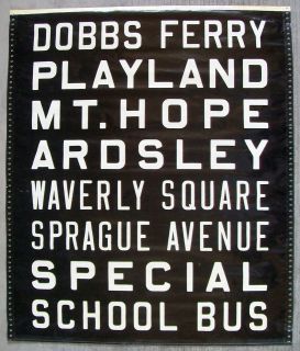   PLAYLAND ARDSLEY New York Westchester County Bus Vellum Sign Man Cave